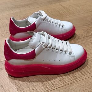 Alexander McQueen oversize sneakers with Pink Translucent Platform Sole